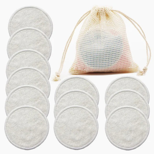 12-Pack Reusable Cotton Makeup Remover Pads – Washable & Eco-Friendly
