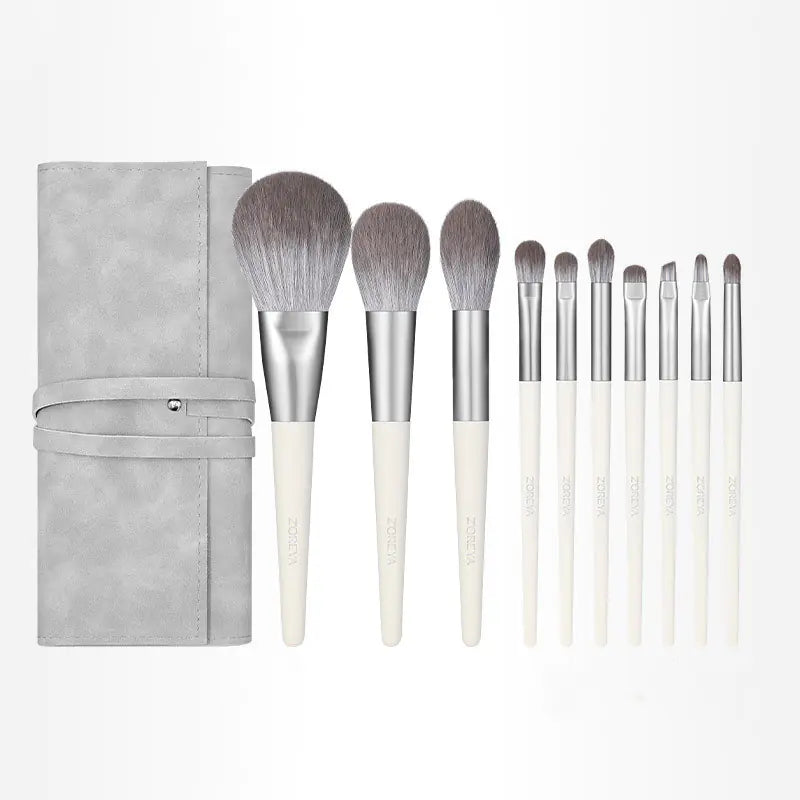 Jumbo 10-Piece Soft Synthetic Makeup Brush Set