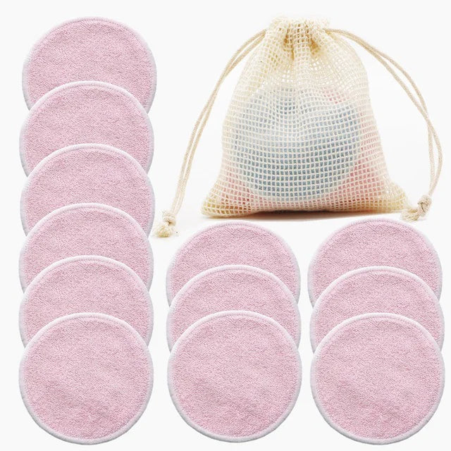 12-Pack Reusable Cotton Makeup Remover Pads – Washable & Eco-Friendly