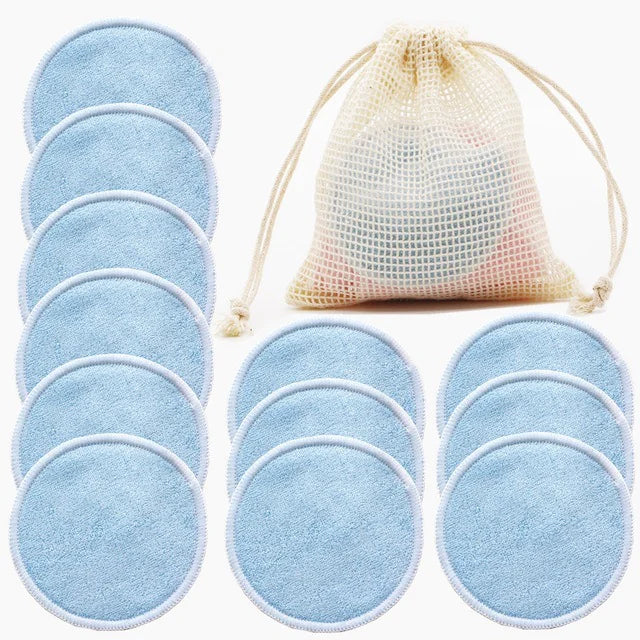 12-Pack Reusable Cotton Makeup Remover Pads – Washable & Eco-Friendly